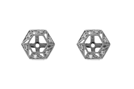 E009-63104: EARRING JACKETS .08 TW (FOR 0.50-1.00 CT TW STUDS)