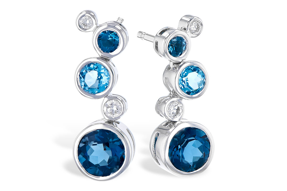 A282-34077: EARR 2.27 BLUE TOPAZ 2.40 TGW