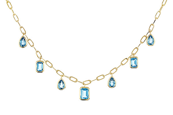 F284-12258: NECKLACE 4.10 TW BLUE TOPAZ (17")