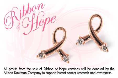 H009-63140: PINK GOLD EARRINGS .07 TW
