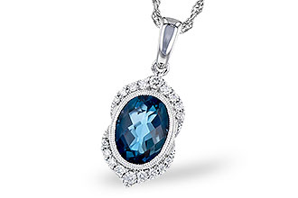 H282-35885: NECK 1.96 LONDON BLUE TOPAZ 2.10 TGW