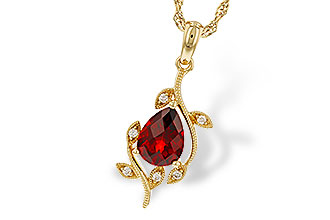 H284-15840: NECKLACE 1.34 GARNET 1.39 TGW (8X6MM GAR)
