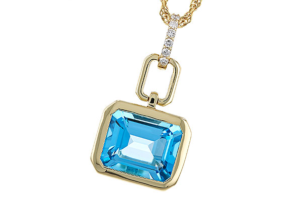 K284-13176: NECKLACE 3.26 BLUE TOPAZ 3.30 TGW (10x8MM BT)