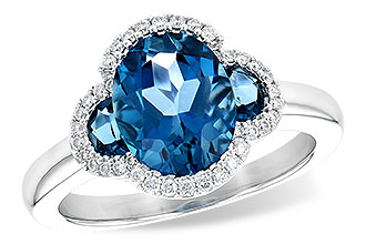 L199-60421: LDS RG 3.04 TW LONDON BLUE TOPAZ 3.20 TGW