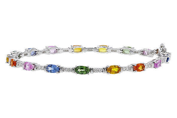 M284-11349: BRACELET 4.76 MULTI-COLOR SAPPH 5.08 TGW (7")